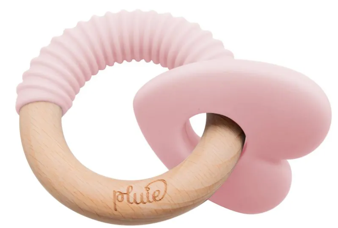 Pluie Pink Heart Teether