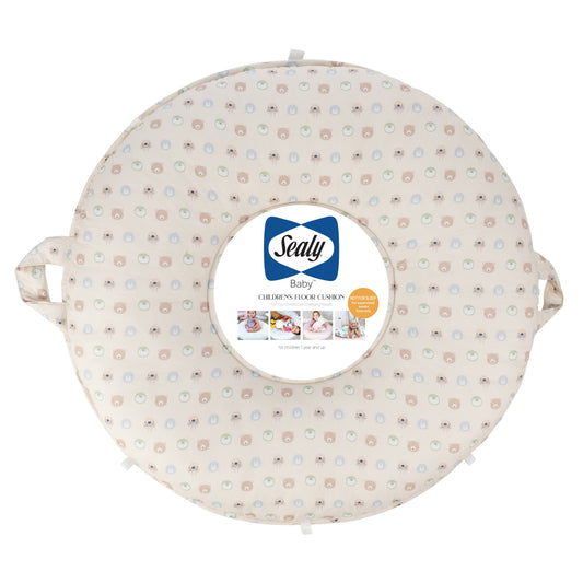 Wholesale Sealy Children's Floor Cushion - Animal Faces and Beige