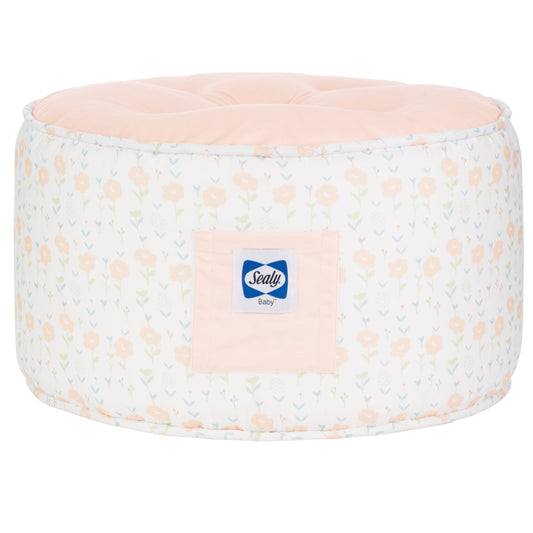 Wholesale Sealy Pouf - Coral & Blossoms